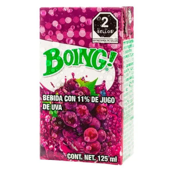 Boing Fortified Grape Juice Drink 125ml (Bebida Boing de Jugo de Uva Fortificada 125ml)