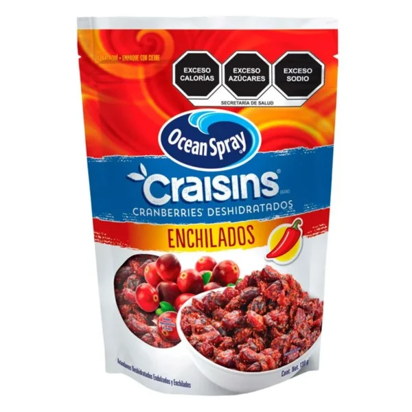 Cranberry Craisins Ocean Spray Enchilado 130g Bag (Arándano Craisins Ocean Spray Enchilado Bolsa de 130g)