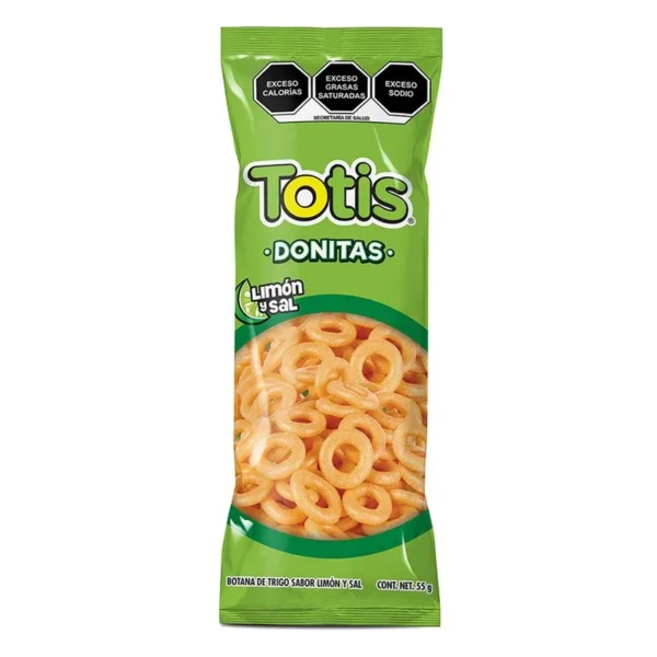 Totis Salt and Lemon Snack Tube 55g (Botana Totis Sal y Limon Tubo 55g)