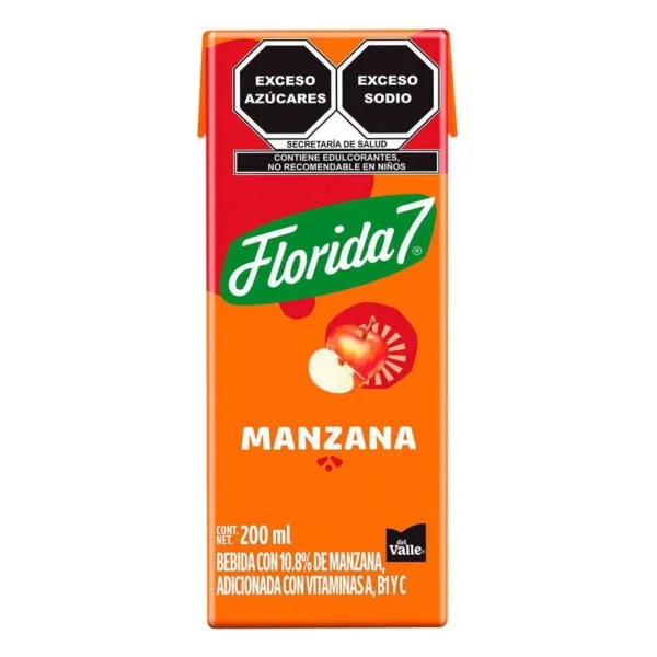 Florida 7 Apple Fruit Drink 200ml (Bebida de Fruta Florida 7 Manzana 200ml)