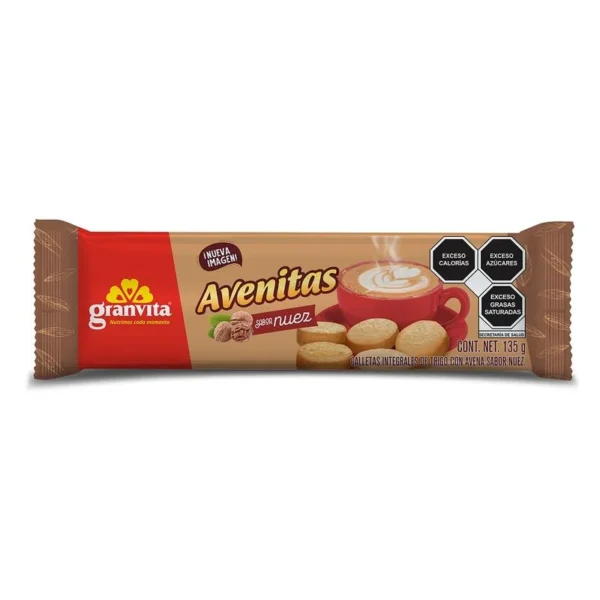 Granvita Avenitas Walnut Cookies 135g (Galletas Granvita Avenitas Nuez 135g)