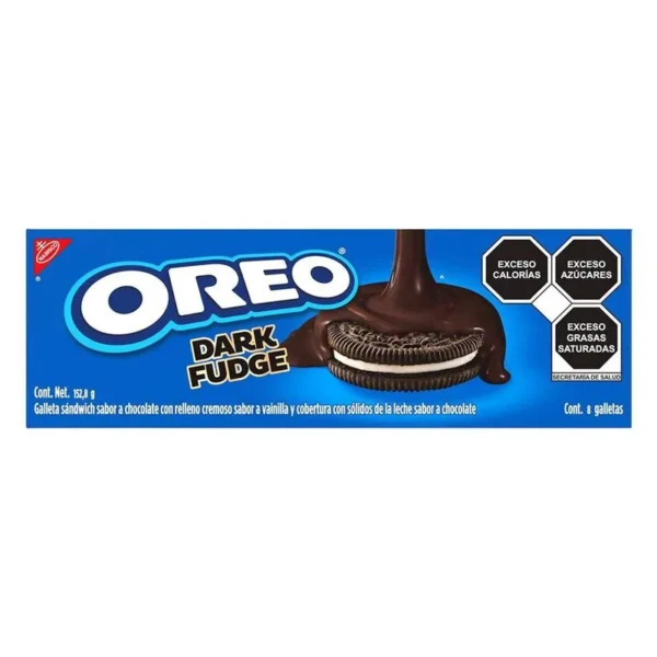 Oreo Dark Fudge Chocolate Cookies 152.8g (Galletas Oreo Dark Fudge Chocolate 152.8g)