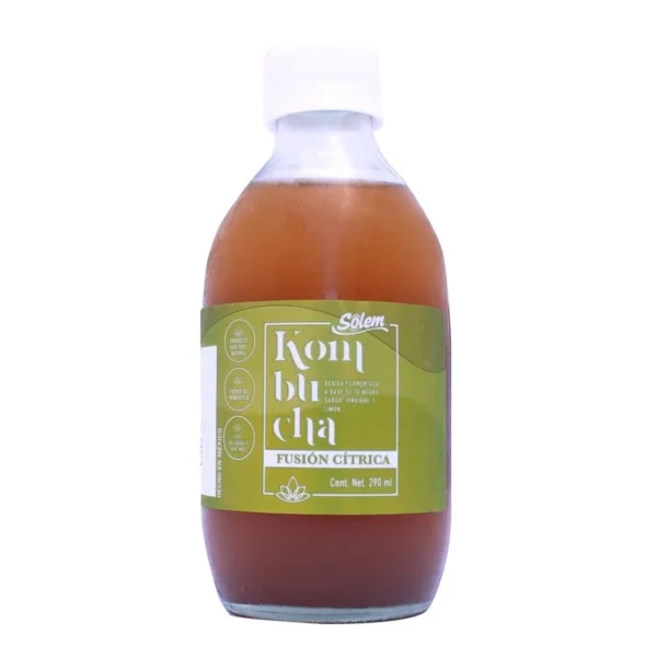Solem Citrus Fusion Kombucha Juice Bottle 290ml (Jugo Kombucha Solem Fusión Cítrica Botella 290ml)
