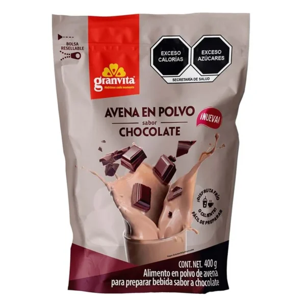Granvita Chocolate Oat Powder Food 400g (Alimento en Polvo de Avena Granvita Chocolate 400g)