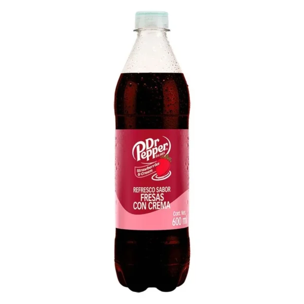 Dr Pepper Strawberries and Cream Soft Drink 600ml (Refresco Dr Pepper Strawberries and Cream 600ml)