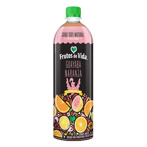 Guava and Orange Juice Frutos de Vida 1L (Jugo de Guayaba y Naranja Frutos de Vida 1L)