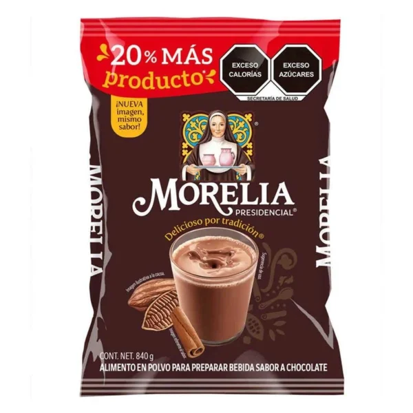 Powder to prepare Morelia Presidencial chocolate flavor drink 840g (Polvo para preparar Bebida sabor a chocolate Morelia Presidencial 840g)