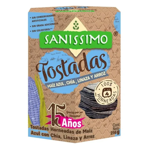 Baked Corn Toast with Blue Corn 216g (Tostadas de Maíz Horneadas con Maíz Azul 216g)