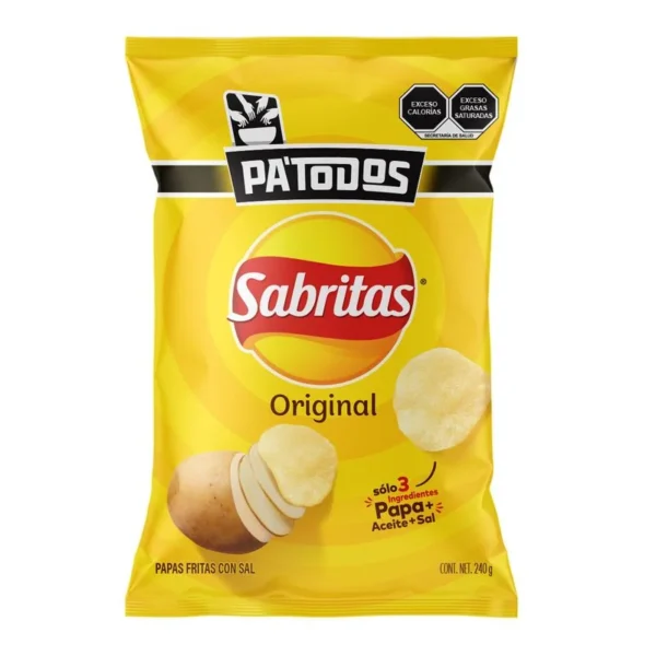 Snack Potatoes Sabritas Salt Pa All 240g (Botana Papas Sabritas Sal Pa Todos 240g)