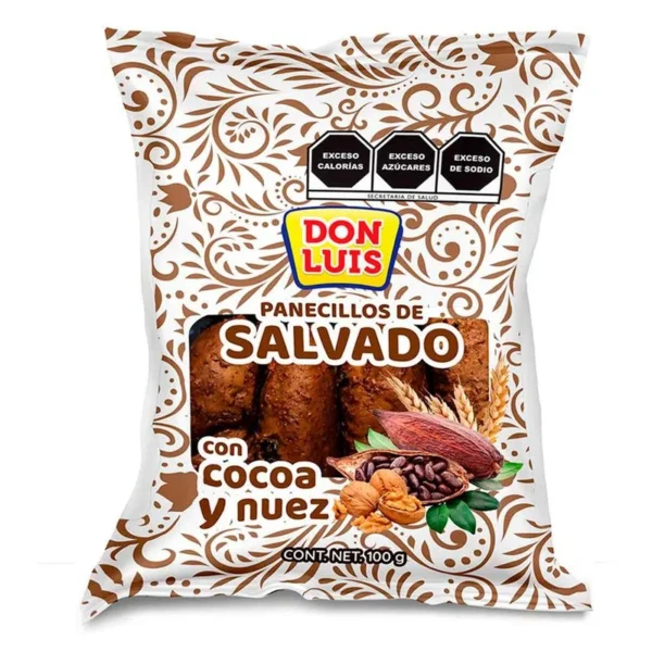 Don Luis Brando Cocoa Nut Cookies 100g (Galletas Don Luis Salvado Cocoa Nuez de 100g)