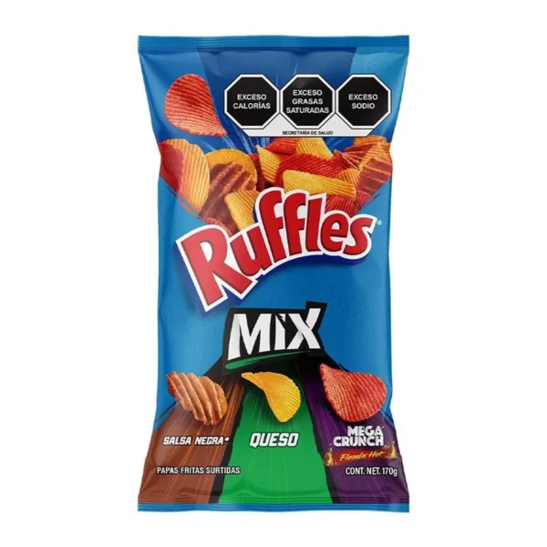 Assorted Fries Sabritas Ruffles Mix 170g (Papas Fritas Surtidas Sabritas Ruffles Mix 170g)