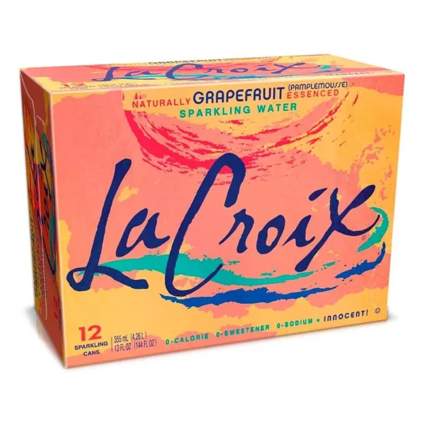 La Croix Grapefruit Sparkling Water 12 Pack 355ml Can (Agua Mineral La Croix Toronja 12 Pack Lata de 355ml)