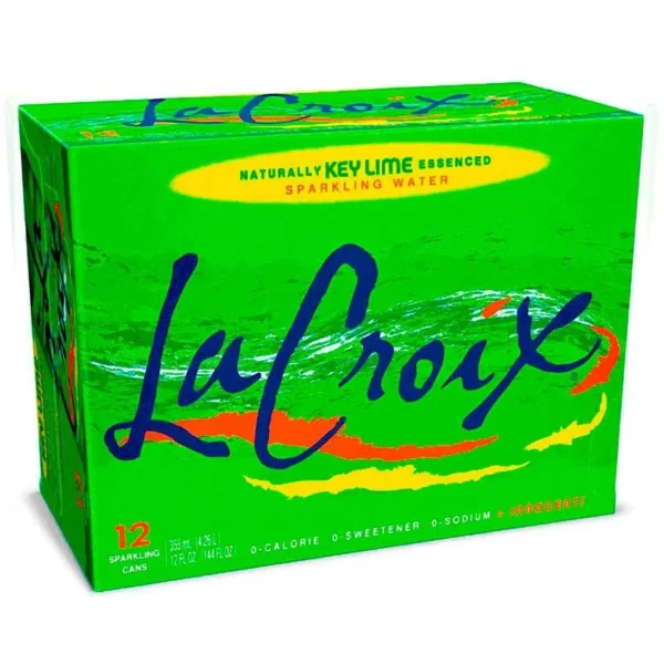 La Croix Green Lemon Sparkling Water 12 Pack 355ml (Agua Mineral La Croix Limon Verde 12 Pack 355ml)