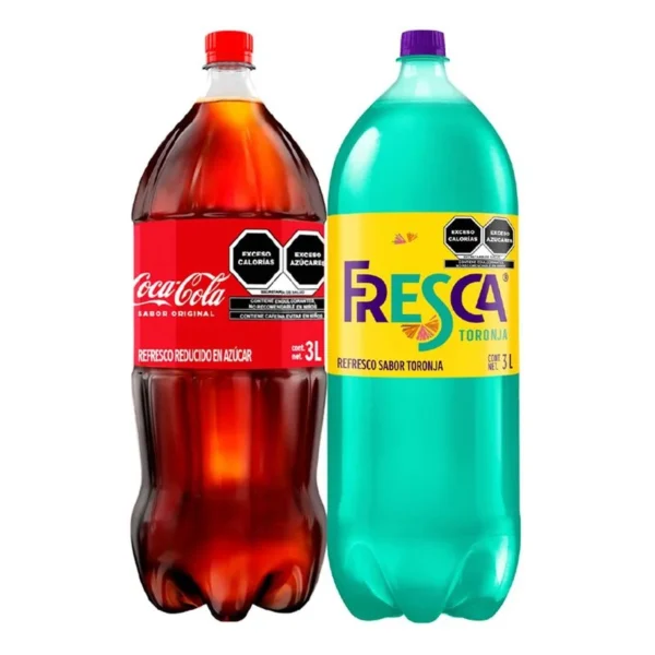 Coca-Cola Original Soft Drink + Fresh Soft Drink 2 Pack 3L (Refresco Coca-Cola Original + Refresco Fresca 2 Pack 3L)