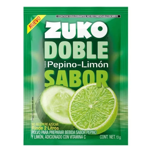 Zuko Cucumber-Lemon Powder Concentrate 13g (Concentrado en Polvo Zuko Pepino-Limón 13g)