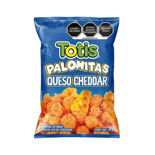 Totis Exploded Popcorn Cheddar Cheese 60g (Palomitas Totis Explotadas Queso Cheddar 60g)