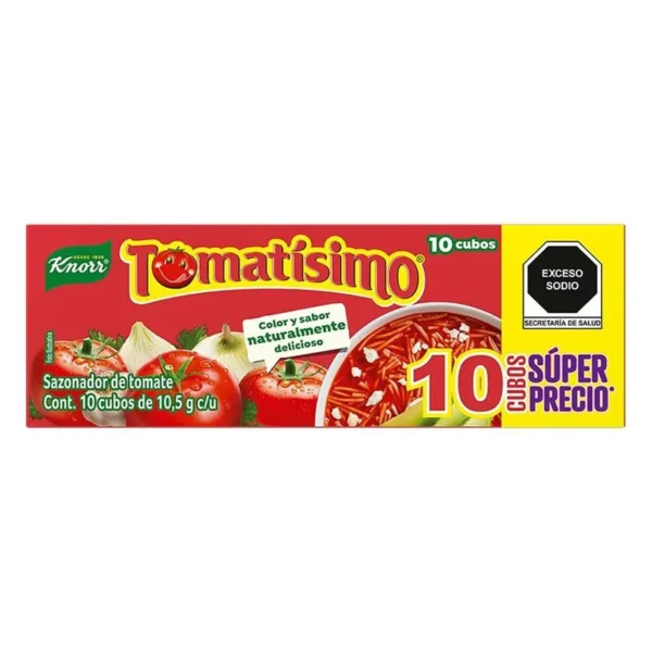 Tomatisimo Knorr 10 cubes of 10.5 gr (Tomatisimo Knorr 10 cubos De 10.5 gr)