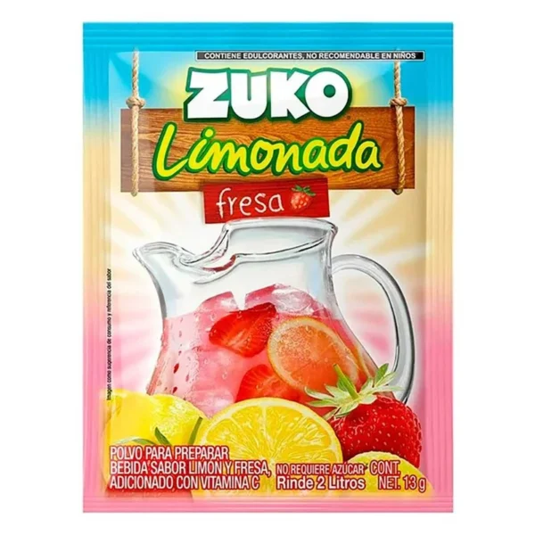 Zuko Strawberry Powder Concentrate 13g. (Concentrado en Polvo Zuko Fresa 13g.)