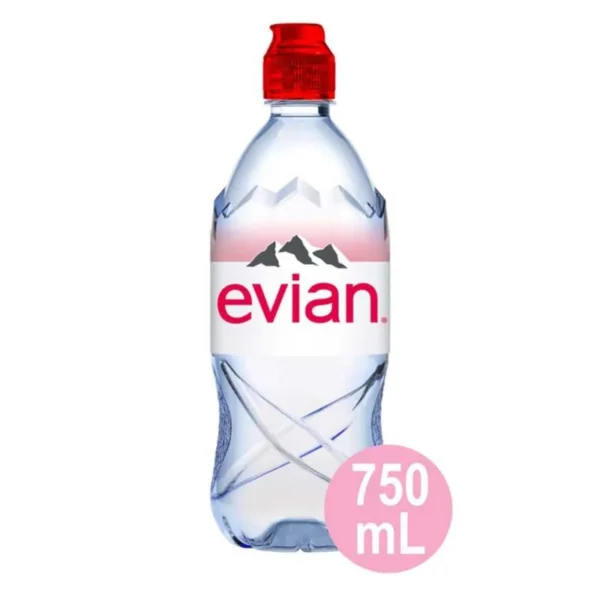 Evian Natural Sparkling Water 750mL (Agua Natural Mineral Evian 750mL)