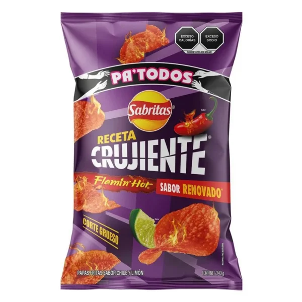 Sabritas Snack Flamin Hot Crispy Recipe 240g (Botana Sabritas Receta Crujiente Flamin Hot 240g)