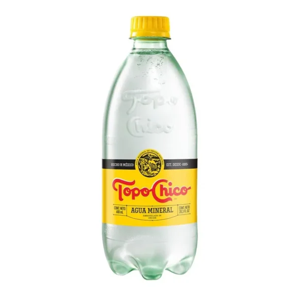 Topo Chico Spring Sparkling Water 6 Pack 600ml (Agua Mineral de Manantial Topo Chico 6 Pack 600ml)