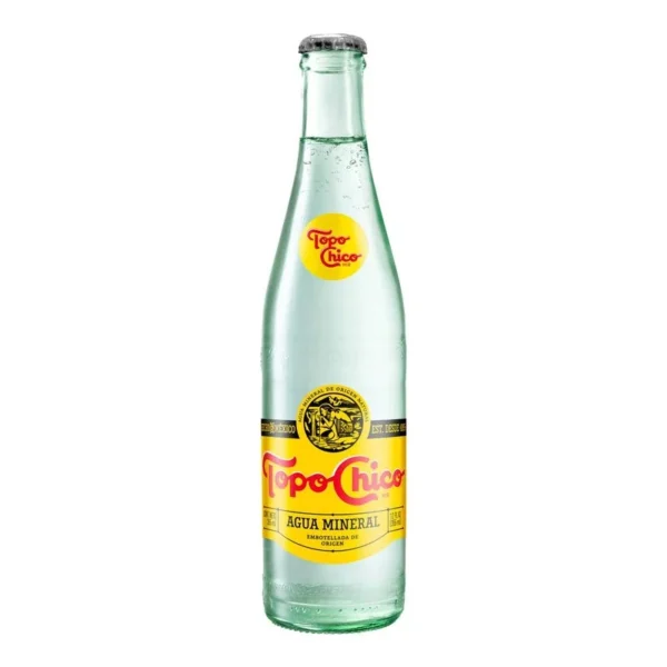 Topo Chico Spring Sparkling Water 4 Bottles of 355ml each (Agua Mineral Topo Chico de Manantial 4 Botellas De 355ml c/u)