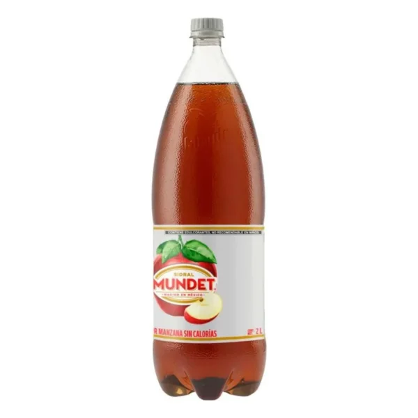 Sidral Mundet Light Apple Soft Drink 2L (Refresco Sidral Mundet Light Manzana 2L)