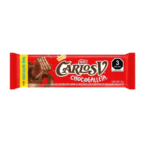 Chocolate Carlos V Chocobiscuit 15g (Chocolate Carlos V Chocogalleta 15g)