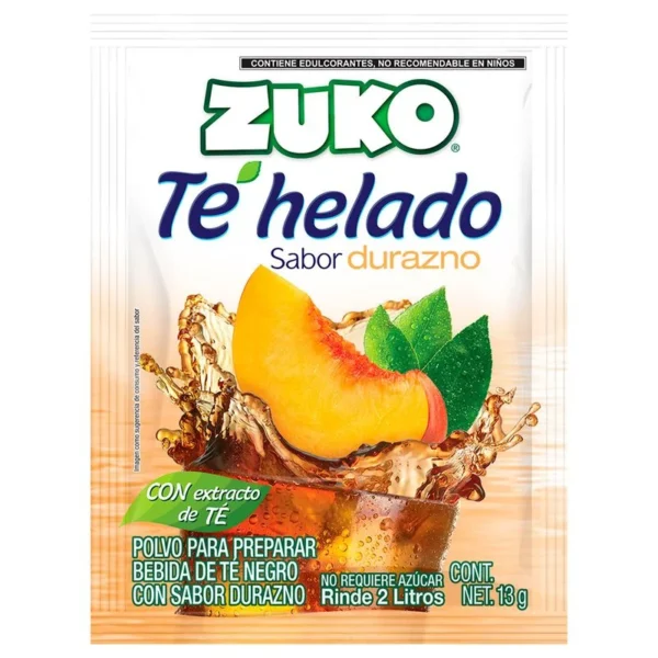 Pol Zuko Peach Tea Concentrate 13g (Concentrado En Pol Zuko Té Durazno 13g)