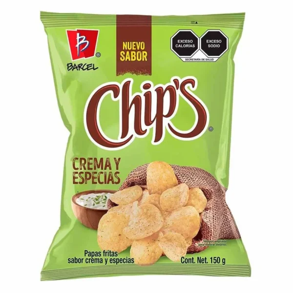 Family Potato Chips Cream & Spices 150 g (Papas Chips Crema & Especias Familiar 150 g)