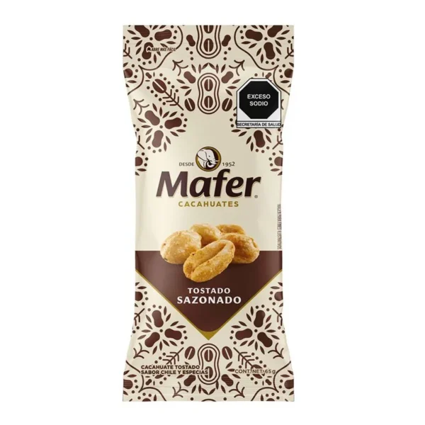 Mafer Seasoned Roasted Peanuts 65g (Cacahuate Tostado Sazonado Mafer 65g)