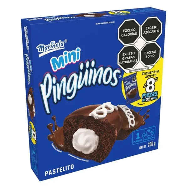 Marinela Mini Penguin Box 200g (Cajilla Mini Pinguino Marinela 200g)