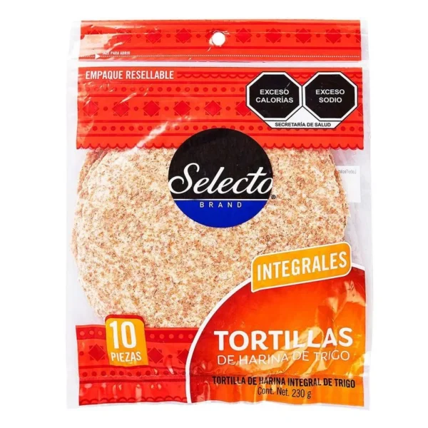 Tortilla Selecto Whole Wheat Flour 230g (Tortilla Selecto Harina Integral 230g)