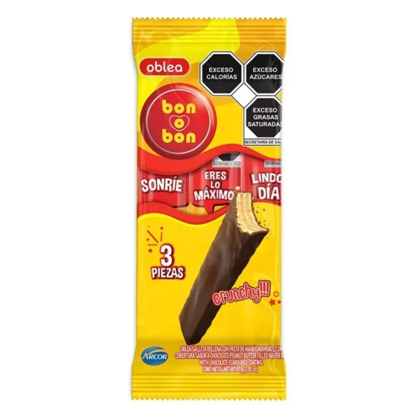 Chocolate Wafer Bon or Bon Chocolate 81g (Chocolate Oblea Bon o Bon Chocolate 81g)