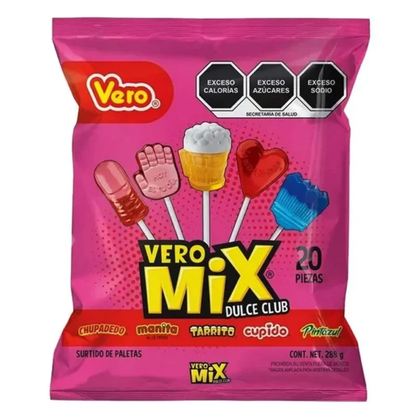 Vero Mix Sweet Lollipop 288g (Paletas Vero Mix Dulce 288g)