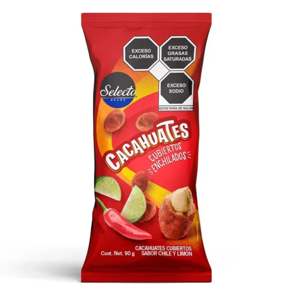 Peanut Brand Selecto Chile and Lemon 90g (Cacahuate Brand Selecto Chile y Limón 90g)