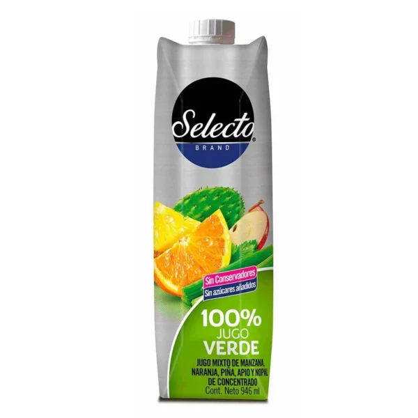 Tetra Prisma 100% Selecto Mixed Green Juice 946ml (Jugo 100% Selecto Mixto Verde Tetra Prisma 946ml)