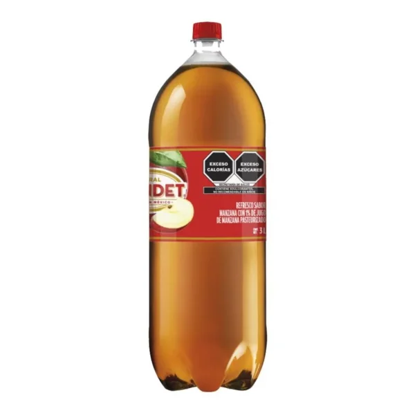 Sidral Mundet Apple Soft Drink 3L (Refresco Sidral Mundet Manzana 3L)