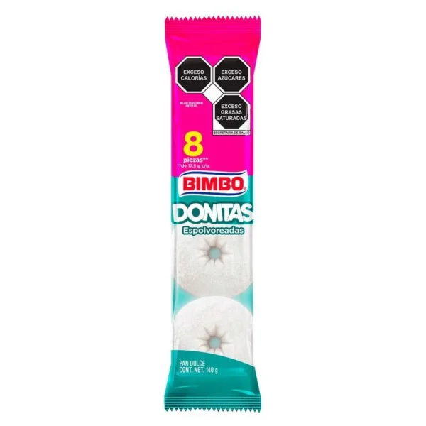 Donita Bimbo Sprinkled 6 Pack plus 2 Pieces 140g (Donita Bimbo Espolvoreada 6 Pack más 2 Piezas 140g)