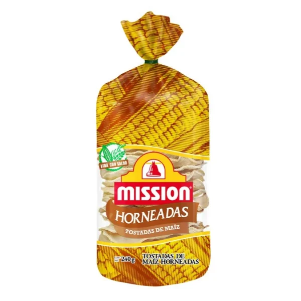 Baked Mission Corn Toast 240g (Tostada Mission Maiz Horneadas 240g)