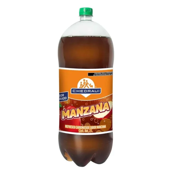 Chedraui Apple Soft Drink 3L (Refresco Chedraui Manzana 3L)