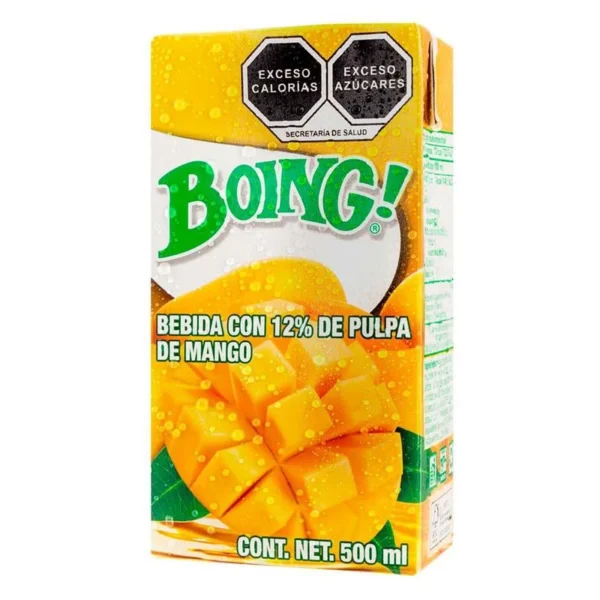 Boing Drink With Mango Pulp 500ml (Bebida Boing Con Pulpa de Mango 500ml)
