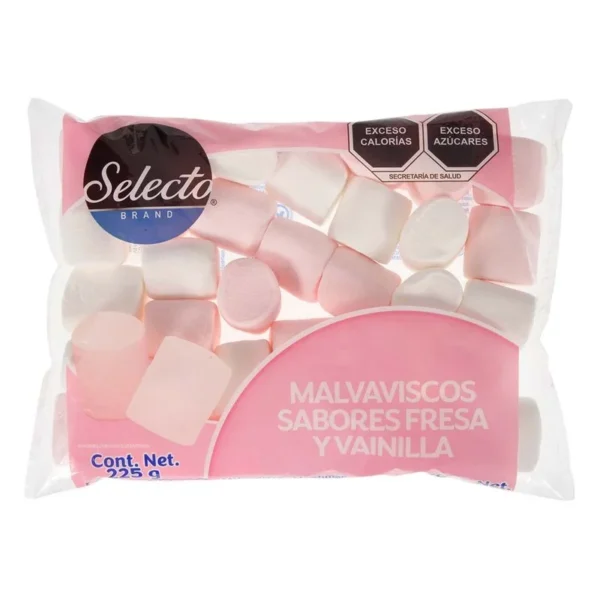 Select Strawberry and Vanilla Marshmallow 225g (Malvavisco Selecto Fresa y Vainilla 225g)