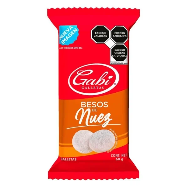 Gabi Kisses Walnut Cookie 60g (Galleta Gabi Besos Nuez 60g)