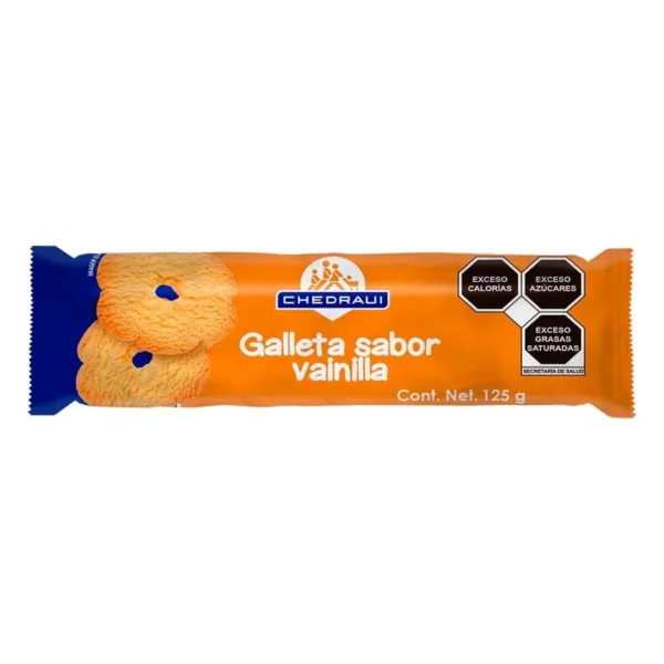 Chedraui Vanilla Flavor Cookies 125g (Galletas Chedraui Sabor Vainilla 125g)