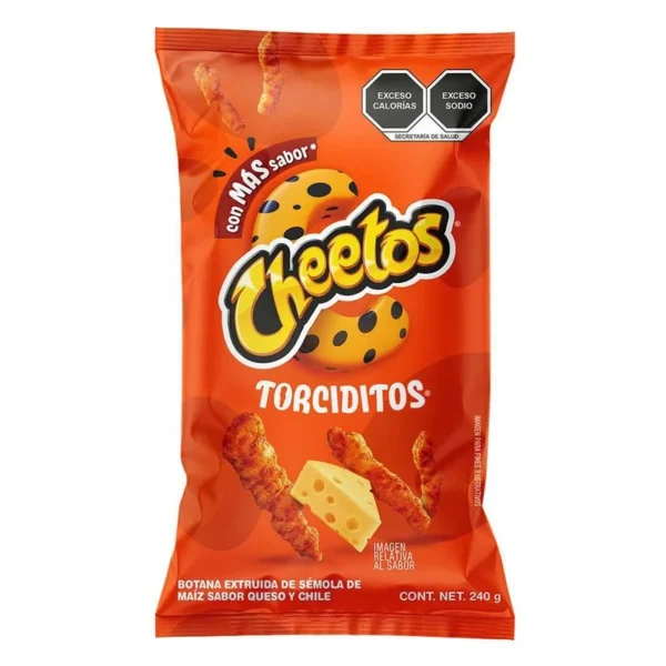 Cheetos Torciditos Family Snack 240g (Botana Cheetos Torciditos Familiar 240g)