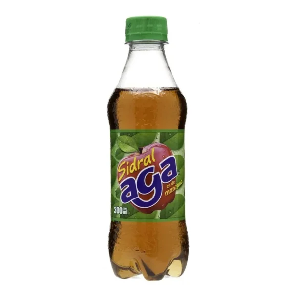 Sidral Aga Apple Soft Drink 300ml (Refresco Sidral Aga Manzana 300ml)
