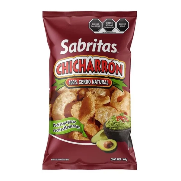 Sabritas Pork Chicharrón Snack 105g (Botana Chicharrón de Cerdo Sabritas 105g)