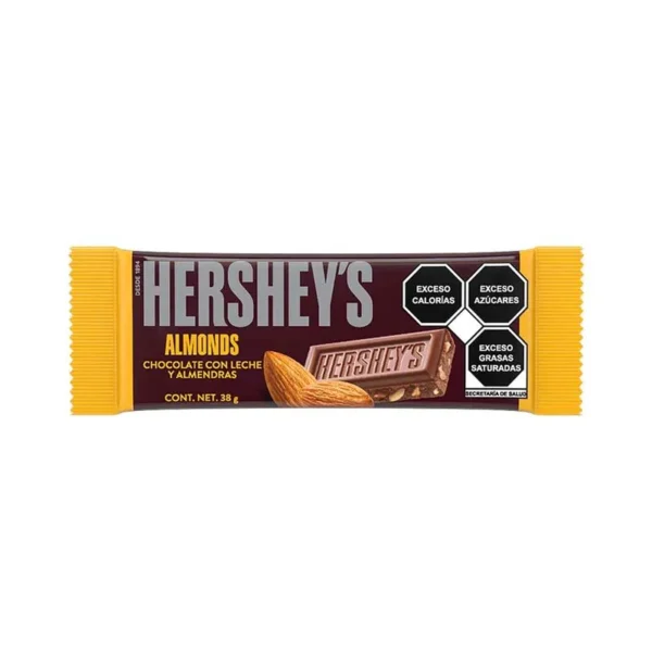 Hershey's Almonds Chocolate Bar 38g (Barra de Chocolate Hershey's Almonds 38g)