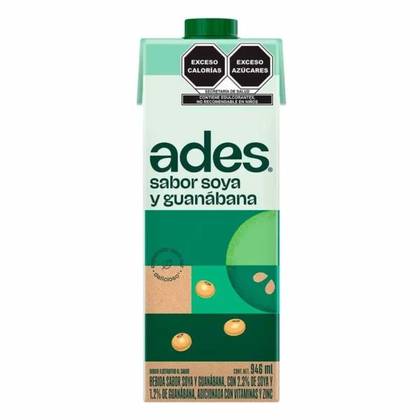 AdeS Soy Drink Guanabana flavor 946ml (Bebida de Soya AdeS sabor Guanabana 946ml)
